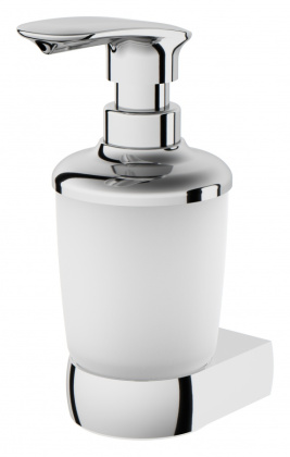 Стеклянный диспенсер для жидкого мыла Sensation с настенным держателем, 8х18,5х12,3 см, хром, A3036900