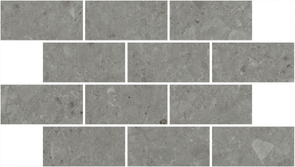 Декор Чеппо ди Гре мозаичный серый тёмный матовый обрезной 34,6x20x0,9