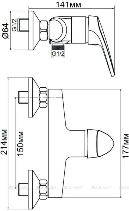Смеситель для душа Aquanet Eurodisk SD20817 Смеситель для душа Aquanet Eurodisk SD20817