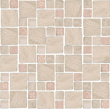 Декор 4 мозаичный MBD006 Риальто Антика бежевый светлый матовый 30см*30см*9мм (1уп/6шт/)., шт