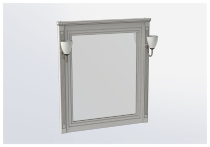 Зеркало Aquanet Паола 90 белый/золото