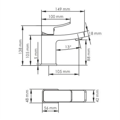 Aller 1063WHITE Смеситель для раковины Wasserkraft