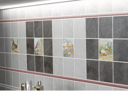 Караоке серый матовый из 12 частей 9,8x9,8x0,7