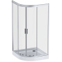 W90UG-401-100MT Душевая кабина Gem 1/4 Round 100x100 стекло прозрачное, профиль матовый Хром, без по W90UG-401-100MT Душевая кабина Gem 1/4 Round 100x100 стекло прозрачное, профиль матовый Хром, без по