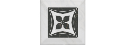 Декор 2 TOC005 Келуш Черный/Белый (9,8см*9,8см*6,9мм) (27шт/0,259м2) Орнамент, шт