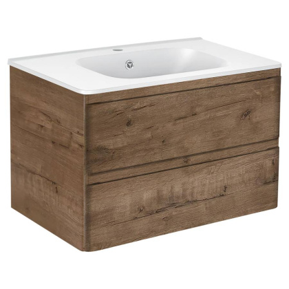 База под раковину Vico 800 подвесная, 2 выкатных ящика soft close, V.Oak База под раковину Vico 800 подвесная, 2 выкатных ящика soft close, V.Oak