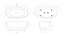 Акриловая ванна без перелива BELBAGNO BB83-1500-W0
