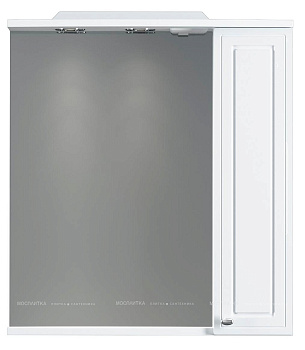 M41MPR0651WG Palace One, зеркало, частично зеркальный шкаф, правый, 65 см, с подсветкой, Белый, глян