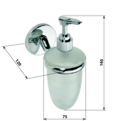 Настенный дозатор для жидкого мыла (стекло)