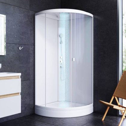 W88C-301-090WT64 X-Joy кабина душевая, 90х90, стекло прозрачное, профиль Белый W88C-301-090WT64 X-Joy кабина душевая, 90х90, стекло прозрачное, профиль Белый