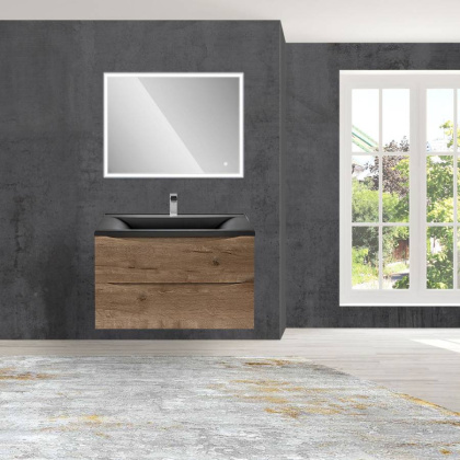 База под раковину Mia 800 подвесная, 2 выкатных ящик soft close, V.Oak База под раковину Mia 800 подвесная, 2 выкатных ящик soft close, V.Oak