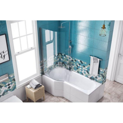 Шторка для ванны EXCELLENT Be Spot 75 см (хром) левая