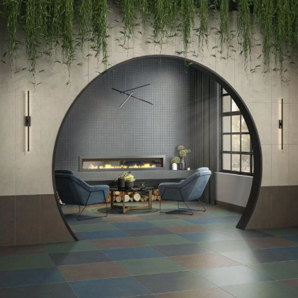 Декор мозаичный DD6419\MM Про Чементо Антрацит 30см*30см*9мм (1уп/6шт/)матовый, шт