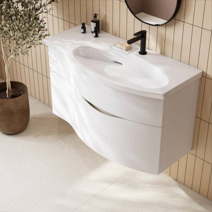 Тумба RIVA 100 см правая, белая матовая RV.100Rh\WHT.M