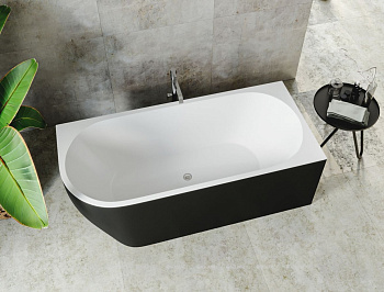 Акриловая ванна Aquanet Family Elegant B 180x80 3806N Matt Finish (панель Black matte)