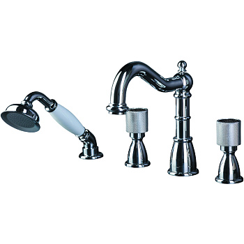 Смеситель врезной 4 отв. ROYAL CRYSTAL, хром_Комплект Смеситель врезной 4 отв. ROYAL CRYSTAL, хром_Комплект