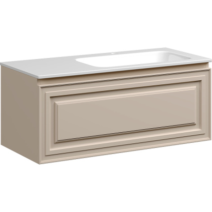 Тумба подвесная SANCOS Very 995х445х406, c одним  ящиком оснащенным доводчиками, правая , Beige Soft , арт.VR100RCE Тумба подвесная SANCOS Very 995х445х406, c одним  ящиком оснащенным доводчиками, правая , Beige Soft , арт.VR100RCE