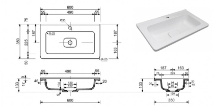 Раковина Creto Oro 60 см