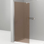 LIBERTA-L-1-100-120-BR-Cr Душевая перегородка с односторонним входом, стекло бронза, профиль хром, 1000x1200x1950 мм