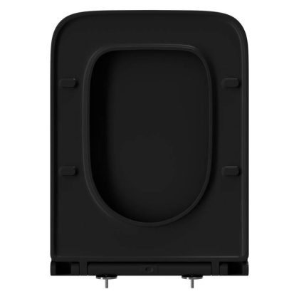 Крышка-сиденье Point Меркурий PN46831BM, дюропласт, микролифт для унитаза, чёрная матовая