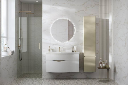 Пенал CUBO подвесной левый 165, лимо матовый