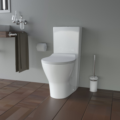 Унитаз-компакт LAPARET Accord с сиденьем микролифт белый с1