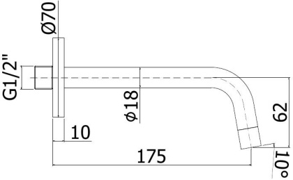 Излив Paffoni Light ZBOC045NO