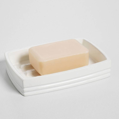 Мыльница Main, 9,1х2,4х12,7 см, белая, K-4729