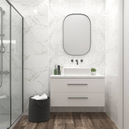 Декор Statuario White W M/STR 25x75 NR Glossy 1 Декор Statuario White W M/STR 25x75 NR Glossy 1
