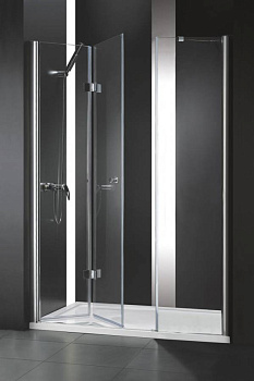 Душевая дверь ELENA-W-BS-13-30+50/50-P-Cr-L Условные размеры, мм:1300х1950 Габариты с диапазоном регулировок, мм:(1285-1325)х1950 