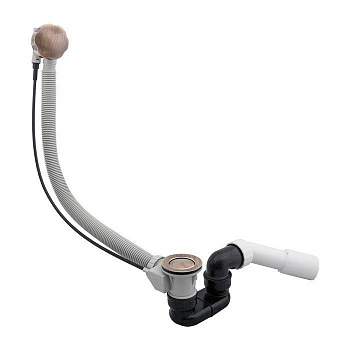 Сифон для ванны и душевого поддона Omnires TK104-1.25+64-SBR, античная медь