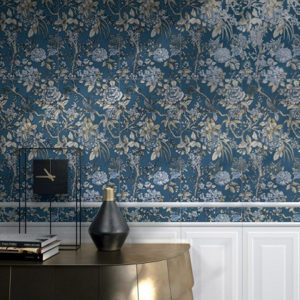 Декор VT\C476\11037R Жардим Синий/Голубой/Бежевый (60см*30см*9мм) (4шт/0,72м2) Флора 3, шт