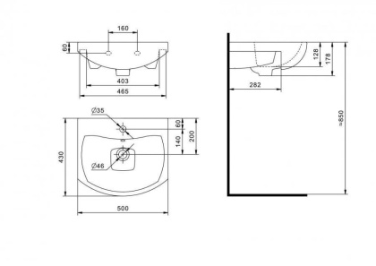 Раковина Santek Балтика 50