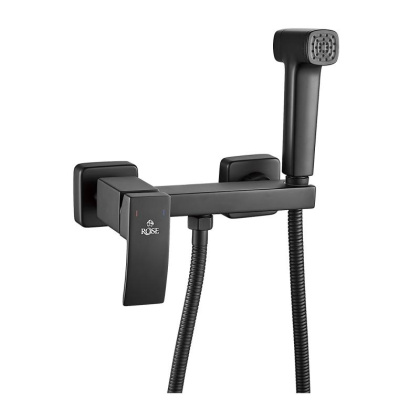 Гигиенический душ со смесителем Rose R1505H-1, черный Гигиенический душ со смесителем Rose R1505H-1, черный