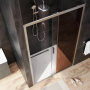 W90G-120-1-195MBr Gem Solo Дверь душевая 120х195, стекло бронзовое, профиль матовый Хром