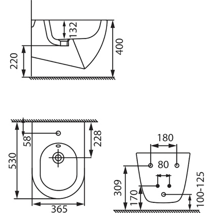 Биде подвесное Allen Brau Reality 4.32008.20 белый глянец