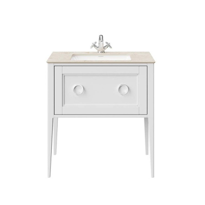 Тумба PLAZA Classic Neo напольная с ящиком 80, белая матовая PL.CN.80.1\WHT.M