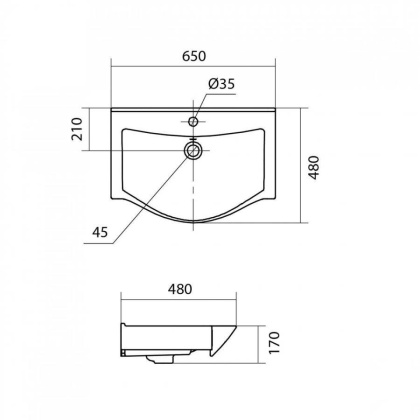Раковина Santek Беверли 65
