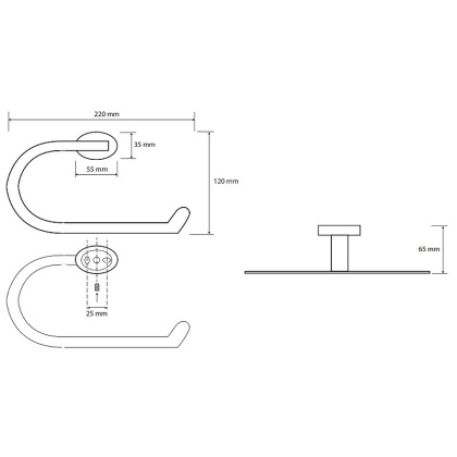 Держатель для полотенец Bemeta Oval 118404061