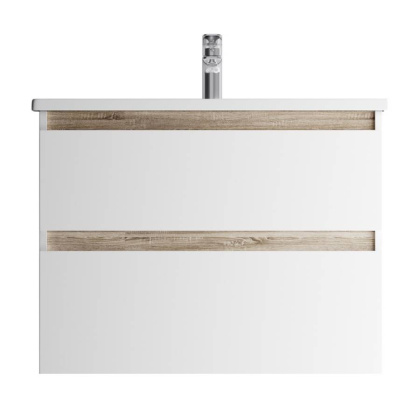 M85AFHX0802WG X-Joy, База под раковину, подвесная, 80 см, 2 ящика, Белый глянец