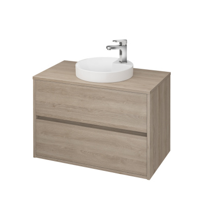 Круглая встраиваемая раковина CREA на столешницу с отверстием под смеситель, диаметром 38 см.