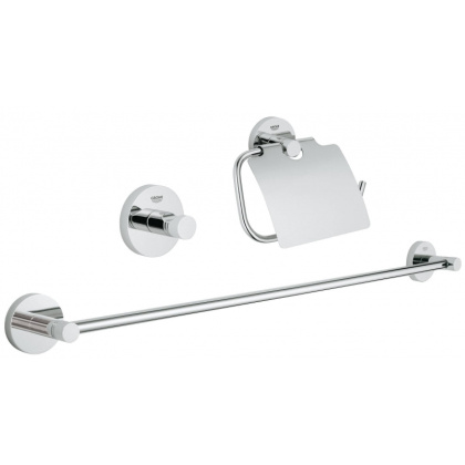 Набор аксессуаров GROHE Essentials (3 предмета), хром (40775001) Набор аксессуаров GROHE Essentials (3 предмета), хром (40775001)