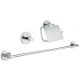 Набор аксессуаров GROHE Essentials (3 предмета), хром (40775001) Набор аксессуаров GROHE Essentials (3 предмета), хром (40775001)