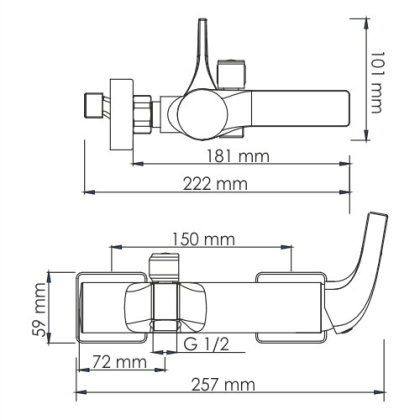 Смеситель для ванны WasserKRAFT Sauer 7101 Смеситель для ванны WasserKRAFT Sauer 7101