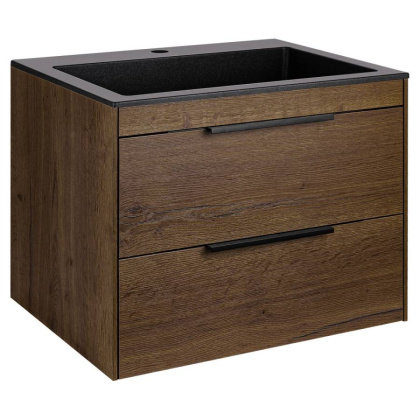 База под раковину Chiara 2D 600 подвесная, 2 выкатных ящика soft-close, T.Oak База под раковину Chiara 2D 600 подвесная, 2 выкатных ящика soft-close, T.Oak