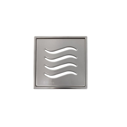 13000071 Точечный трап 150х150 мм Confluo Standard Tide 2 Mask , металл с перфорацией Tide (Волна), с рамкой Исполнение: Хром 