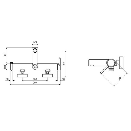 Смеситель для ванны EXCELLENT Pi AREX.1205BL (черный мат) Смеситель для ванны EXCELLENT Pi AREX.1205BL (черный мат)