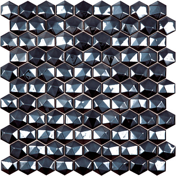 Стеклянная мозаика, DIAMOND 358D BLACK, Hexagon
