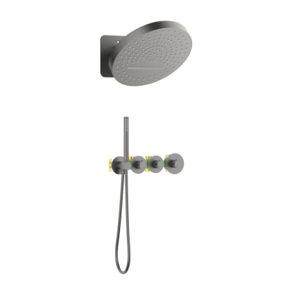 Душевая система Timo Saona SX-2329/18SM скрытого монтажа с термостатом, черное золото