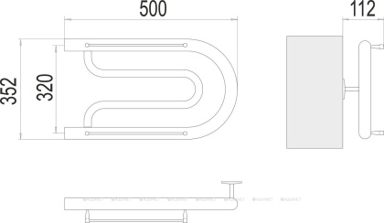 Полотенцесушитель Terminus Фокстрот 1" БШ 320х500